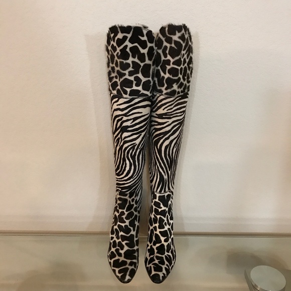 DONALD J. PLINER Shoes - DONALD J. PLINER CALF HAIR OVER THE KNEE BOOT